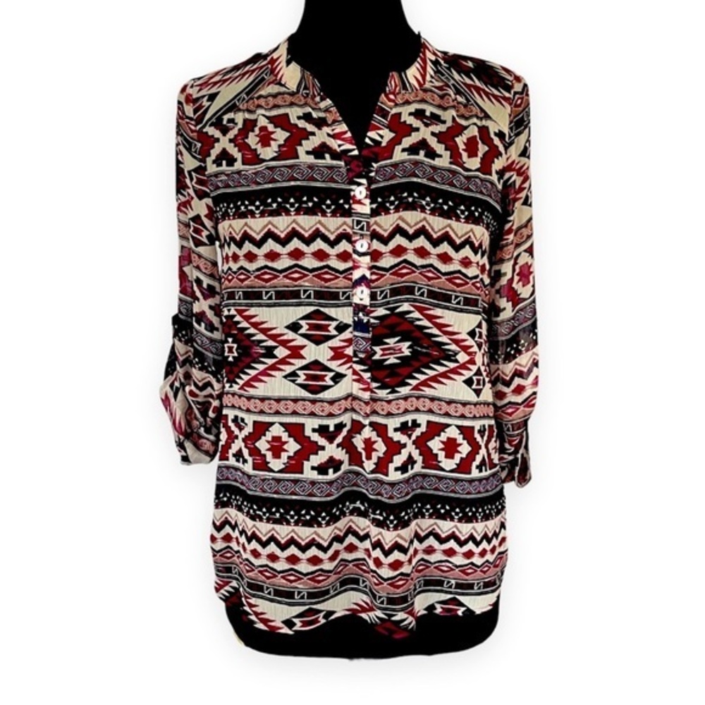 about a girl Los Angeles women’s top semi sheer Sz S